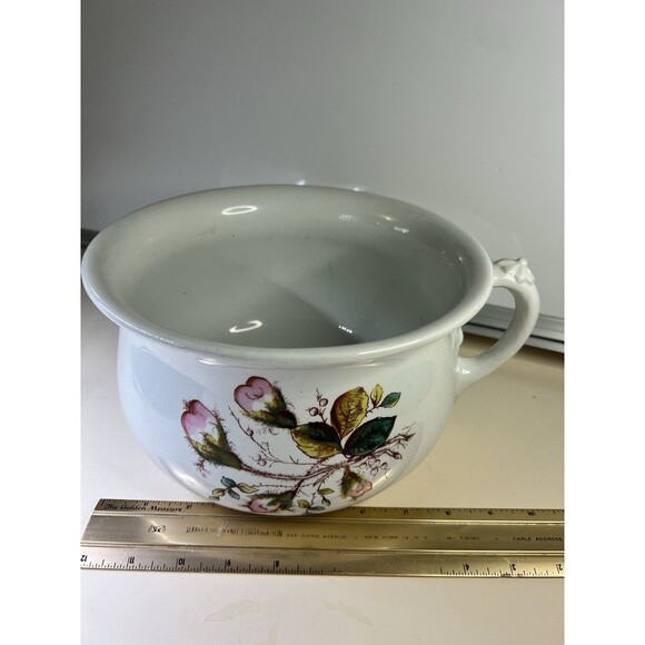Antique George Jones & SonsIronstone Chamber Pot Victorian Floral Design 1880’s - Picture 4 of 8